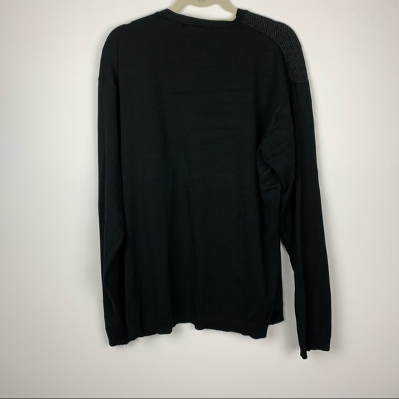 Claiborne Black Diamond V-Neck Grandpa Sweater - Picture 7 of 10